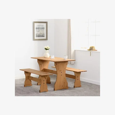 The Range Corona Dinette Set - Distressed Waxed Pine