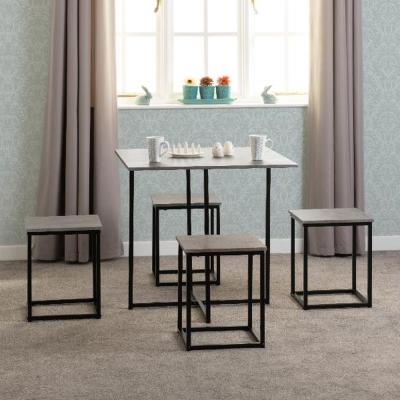 The Range Kent Stowaway Dining Set - Stone Effect