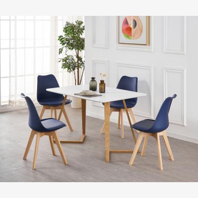 The Range Lorenzo Dallas Dining Set includes a Table with 4 Chairs - Blue