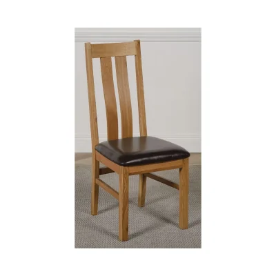 The Range Richmond 90-150cm Square Oak Extending Dining Table and 4 Princeton Chairs - Brown