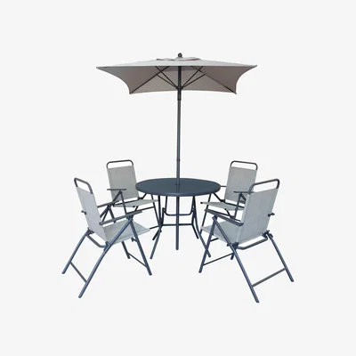 The Range Safina 6 Piece Patio Dining Set - Sage