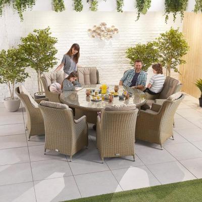 The Range Nova Thalia Eight Seater Round Dining Set - Willow
