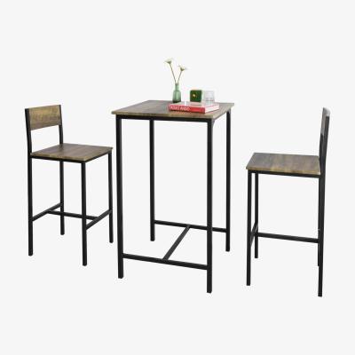 The Range Breakfast Bar Set 1 Bar Table and 2 Stools - Neutral