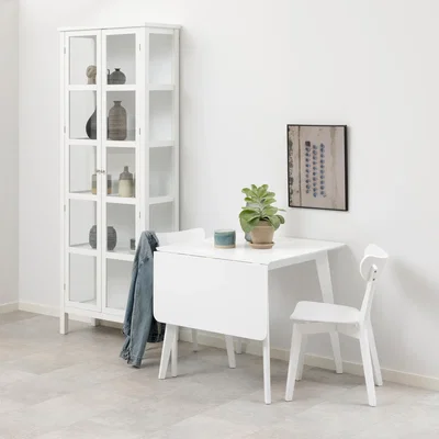 The Range Roxby Square Dining Table in White 120x80cm includes 2 Roxby Dining Chairs in White - White