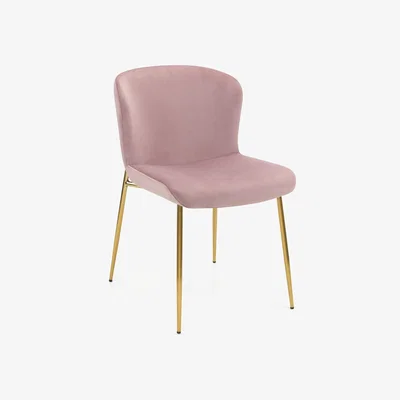 The Range Set Of 2 Harper Dining Chairs - Dusky Pink - Pink