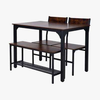 The Range Livingandhome Dining Table Set for 4 - Light Grey