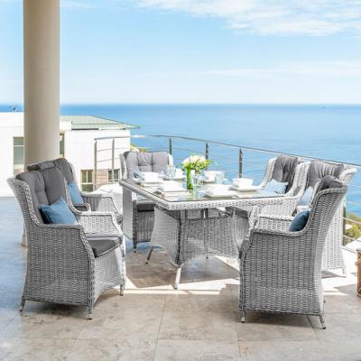 The Range Nova Thalia Six Seater Rectangular Dining Set - White Wash