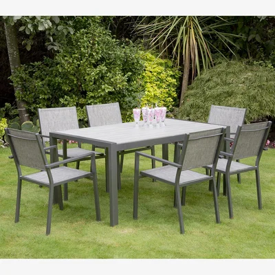 The Range Adrano Six Seater Dining Set - Grey