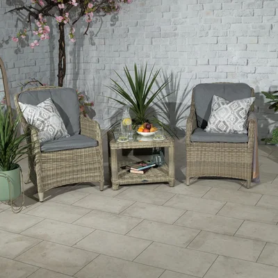 The Range Wentworth 2 Seater 3pc Imperial Companion Set  - Neutral