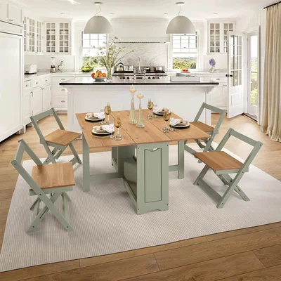 The Range Santos Butterfly Dining Set - Sage Green