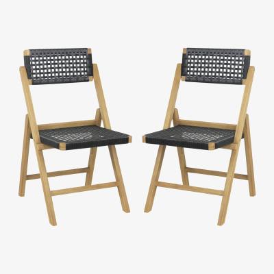 The Range Set of 2 Portable Dining Chair - Brown
