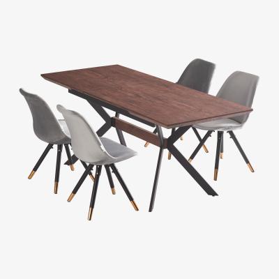 The Range Sofia Blaze LUX Dining Set with an Extendable Table and Chairs Set of 4 - Light Grey