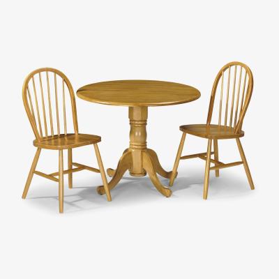 The Range Dundee Table and Two Windsor Chairs Set - Honey pine