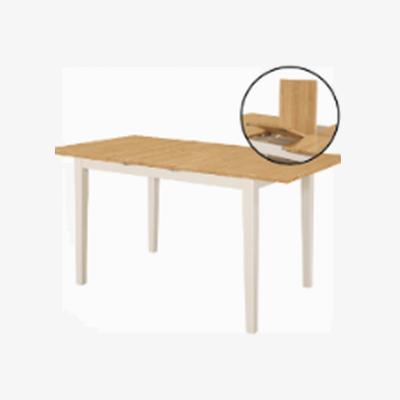 The Range Salcombe Extending Rectangular Wooden Dining Table And 2 Whitby Dining Chairs - Cream