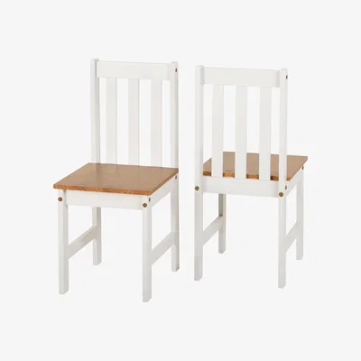 The Range Ludlow Dining Set With 6 Chairs - White and Oak lacquer