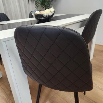 The Range Dining Table Set with 4 Black Chairs Dining Room and Kitchen table set - Black White