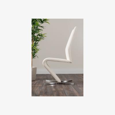 The Range Novara White High Gloss Dining Table  4 Willow Chairs - White