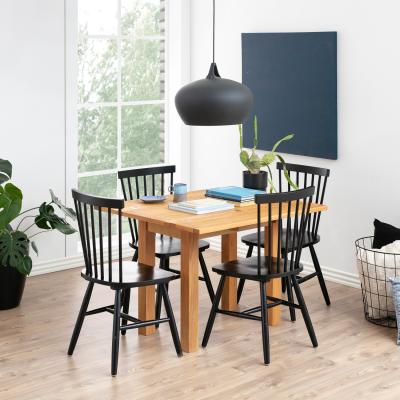 The Range Kenley Extending Dining Table and Riano Chair Set - Oak