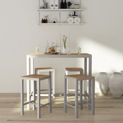 The Range Lexington Bar Dining Set - Light Grey