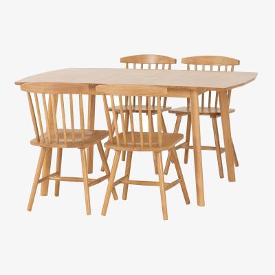 The Range Emery Extending Dining Table (x4 Chairs) - Natural Oak