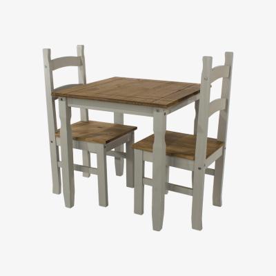 The Range Corona Grey Square Dining Table with 2 Chairs - Grey