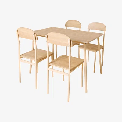 The Range Eden Dining Table and Chair Set - Natural