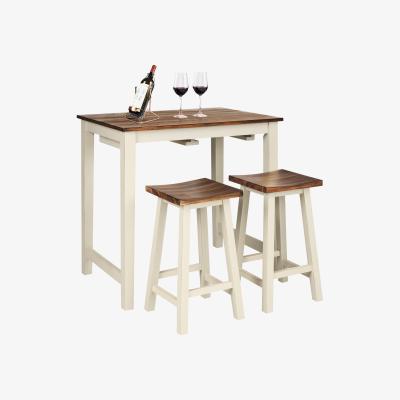 The Range 3-Piece Bar Table Chairs Set - Brown