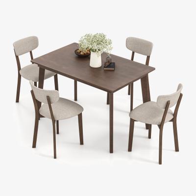 The Range 5 Pcs Dining Table Set - Brown