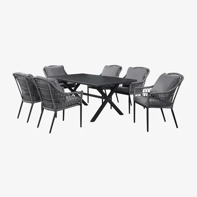 The Range Paradise 7 Piece Dining Set - Grey