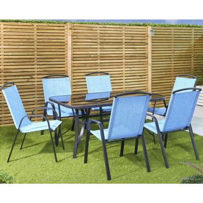 The Range Palma Seven Piece Dining Set - Blue