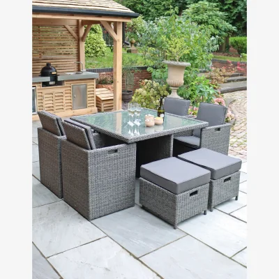 Royal Craft Paris 8 Seater Cube Dining Set