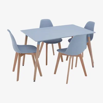 Teddy Beau Teddy's Collection Vance Grey Dining Set
