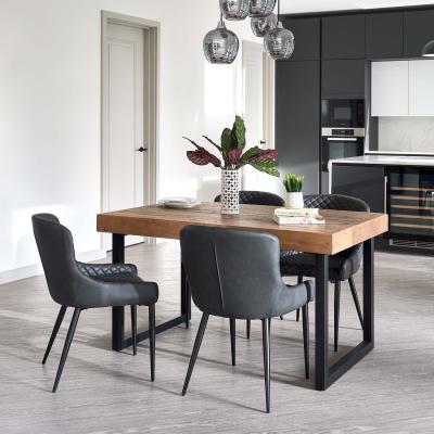 Woods Furniture Adelaide 140-180cm Extending Dining Table with 4 Carlton Chairs in Grey