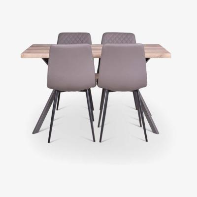 Woods Furniture Kamala Dining Table 140cm Ripley Chairs x4 Truffle