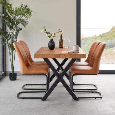 Woods Furniture Urban 150cm Dining Table with 4 Firenza Chairs in Tan