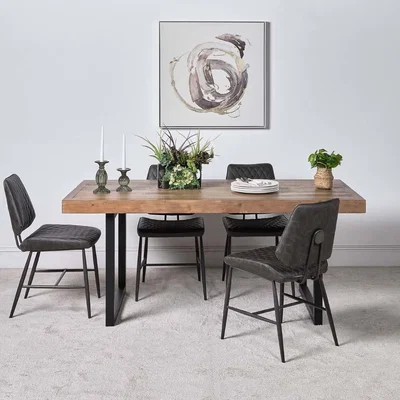 Woods Furniture Adelaide 180cm Dining Table and 4 Digby Dining Chairs - Grey