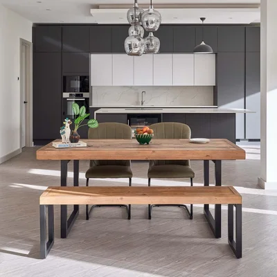 Woods Furniture Adelaide 180cm Dining Table with 2 Firenza Chairs in Olive with Adelaide 155cm Bench