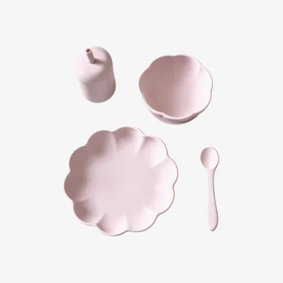 Westwing Kids Silicone Dining Set Little Poppy, Set of 4