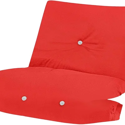 The Range 1 Seater Fibre Filled Futon Mattress  - red