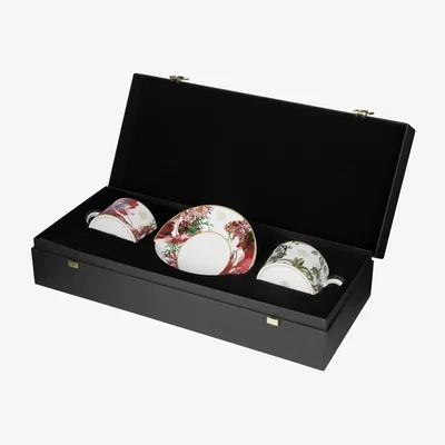 Amara Cavalli Home Flowers Regalo Teacup and Saucer - Set of 2