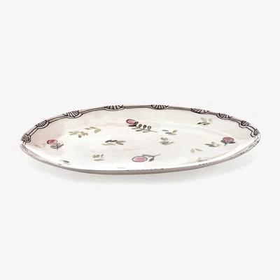 Amara Serax X Marni Mirtillo Nude Midnight Flowers Oval Plate - Small