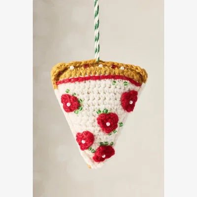 Anthropologie Pizza Crochet Ornament