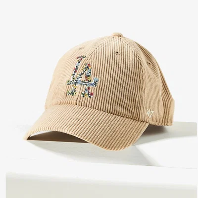 Anthropologie '47 LA Khaki Wild Flowers Baseball Cap
