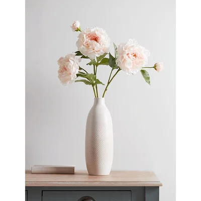 Cox and Cox Three Faux Peony Stems - Blush