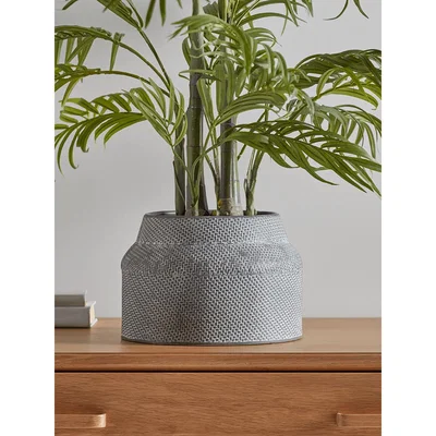 Cox and Cox Tapered Grey Metal Planter