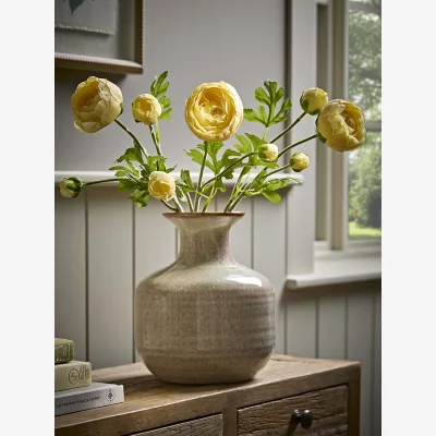 Cox and Cox Three Faux Ranunculus Stems - Apricot