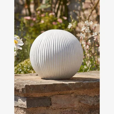 Cox and Cox Small Decorative Fluted Sphere - White