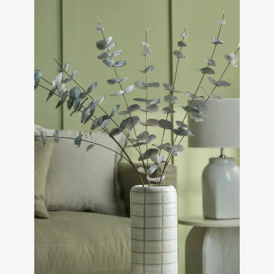 Cox and Cox Three Faux Dusky Eucalyptus Sprays