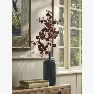 Cox and Cox Large Faux Eucalyptus Spray - Burgundy