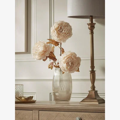 Cox and Cox Three Faux Peony Stems